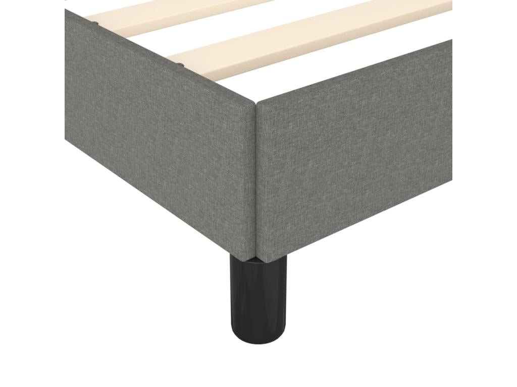 Cadre de lit Gris foncé 90x200 cm Tissu