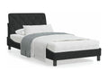 Cadre de lit avec Meubles LED noir 100x200 velours