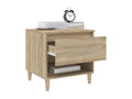 Tables de chevet 2pcs Chêne Meublita 50x46x50 Bois d'ingénierie