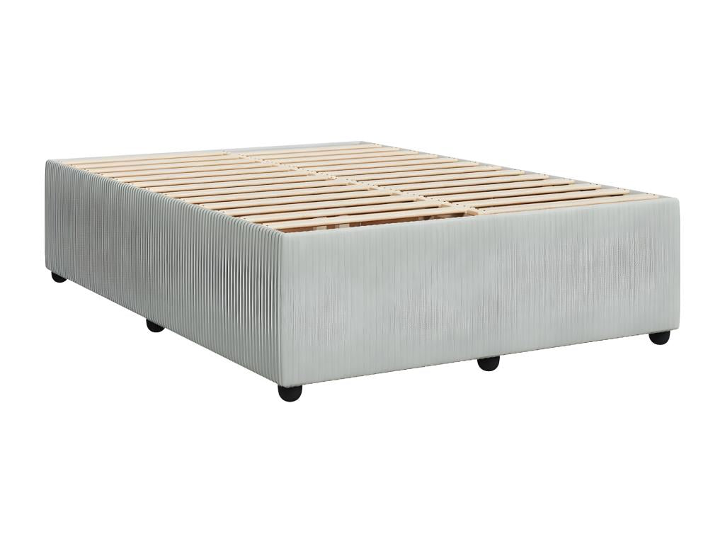 Cadre de lit Gris clair 140x190 cm Velours