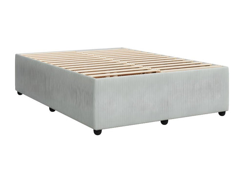 Cadre de lit Gris clair 140x190 cm Velours
