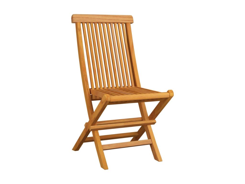 Chaises de jardin avec coussins beige 6 pièces Bois de teck massif