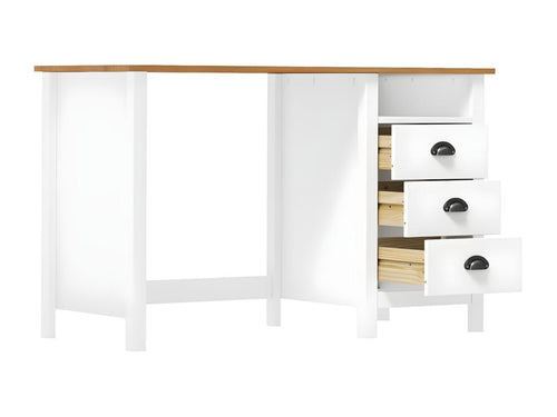 Bureau Vertchez avec 3 tiroirs 120x50x74 cm Pin solide