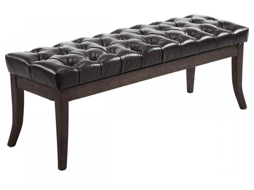 Banquette - Similicuir / Bois - Marron - Meublita