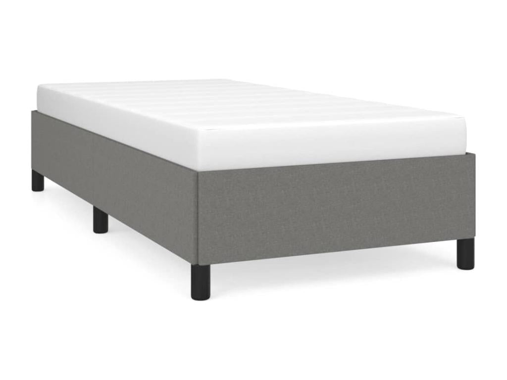 Cadre de lit Gris foncé 90x200 cm Tissu