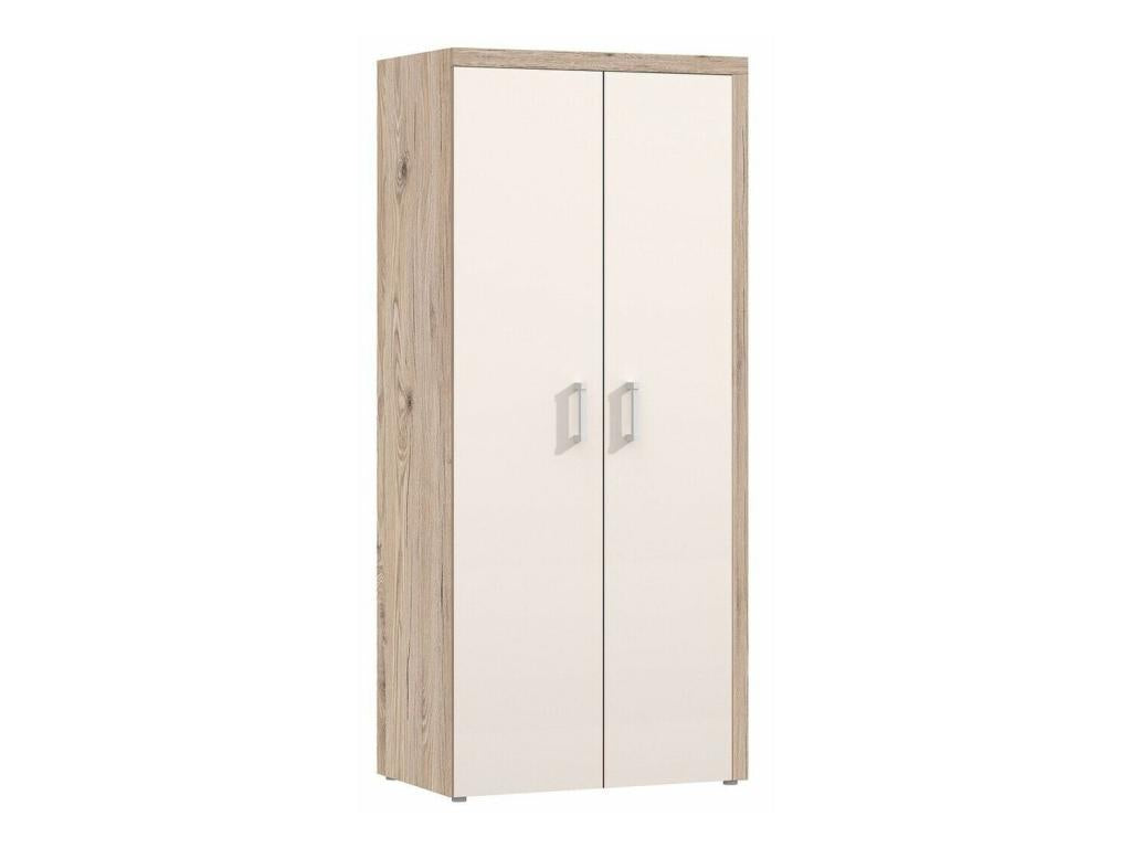Armoire Meublita 111 Chêne de saint marin - Crème 203x90x55cm Nombre d'étagères 1