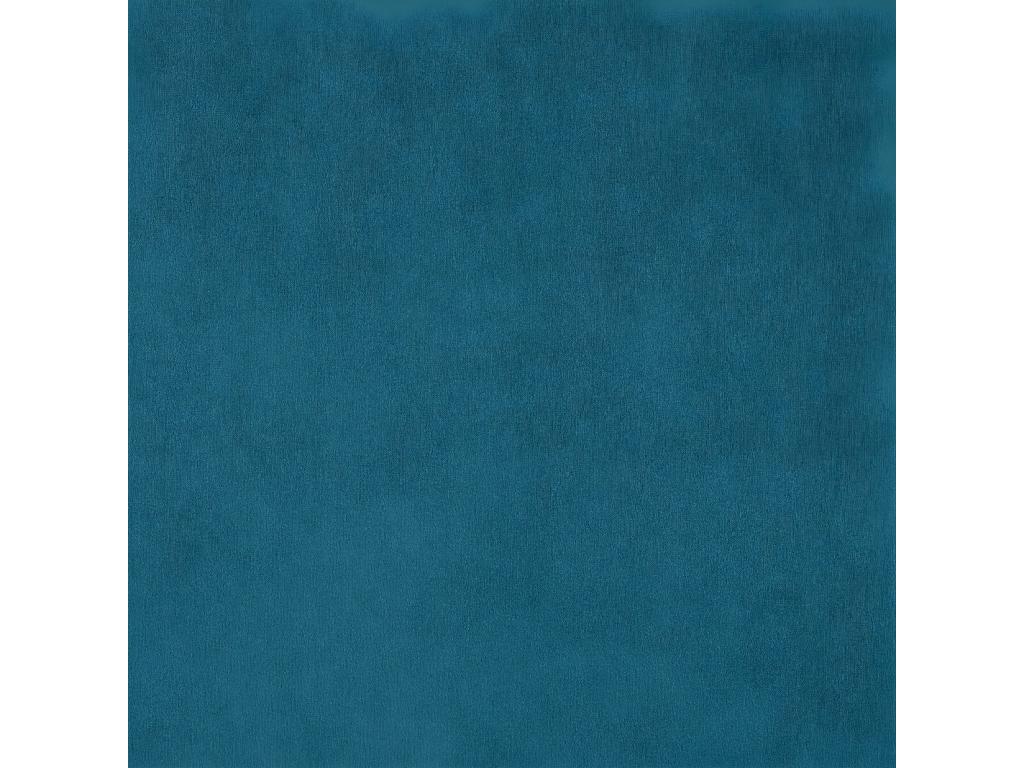 Lot de 2 chaises en velours coloris Bleu Canard et pieds coloris chromé noir