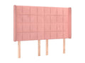 Sommier à Meublita de lit matelas et LED Rose 140x190 cm Velours