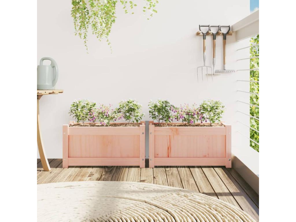 Jardinières 2 pièces bois massif Vertchez