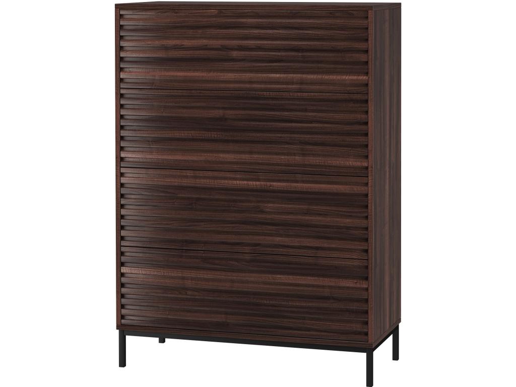 Commode avec 4 tiroirs Noyer