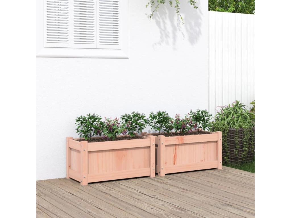 Jardinières 2 pièces bois massif Vertchez