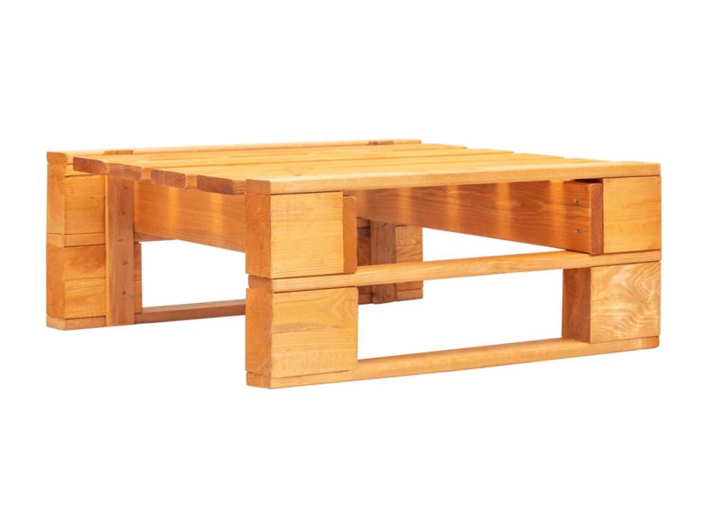 Salon de jardin 6 pcs avec coussins Pin imprégné de marron miel 10