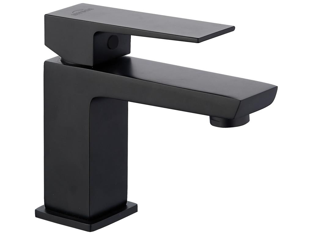 Robinet Salle De Bain Mitigeur Lavabo Noir Carré Monocommande Meublita