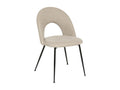 Chaise de table assise Beige chiné et pied en métal noir H 81 cm