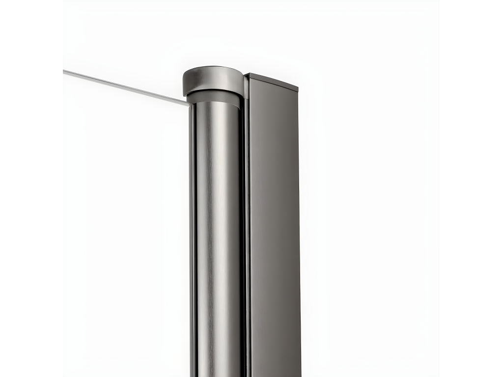 Cabine de douche pivotante 80x90 cm inox brossé ANTILLES GUNMETAL BRUSHED