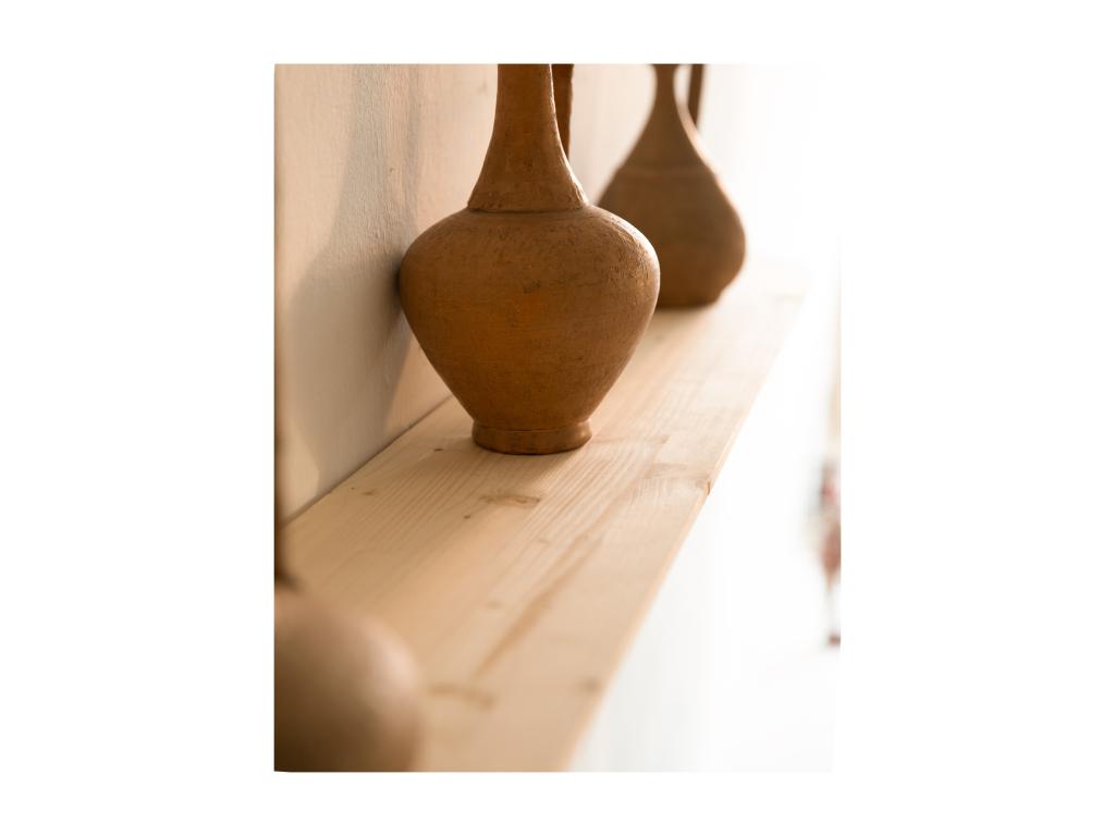 Ensemble 3 étagères en bois de sapin naturel 100x3.2cm - Meublita