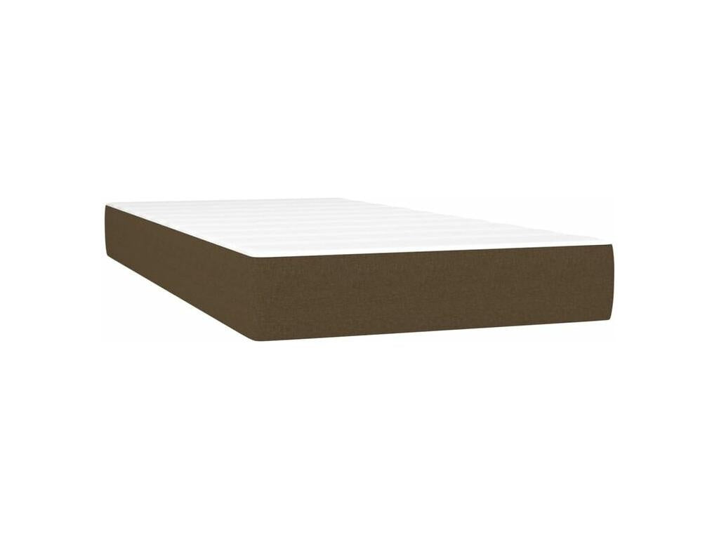 Sommier à Meublita de lit avec matelas Marron foncé 100x200