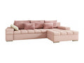 Canapé d'angle Meublita 169 Rose Fonction de couchage Bo?te de literie 310x175x83cm