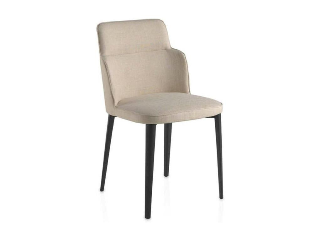 Chaise tissu et pieds acier Meublita - lot de 2-Couleur Meublita 53