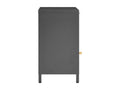 Tables de chevet 2 pièces Anthracite 40x30x54.5 cm Acier et verre