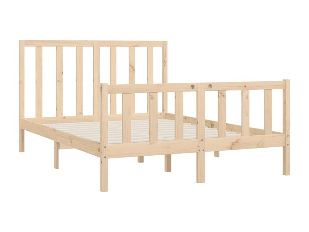 Cadre de lit Bois massif 160x200 cm