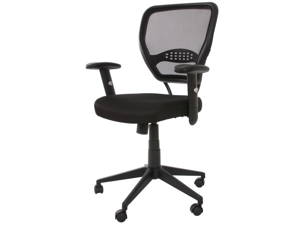 Fauteuil/chaise de bureau Doucezen charge 150kg tissu noir