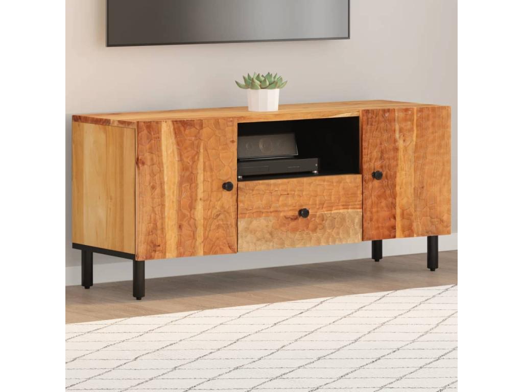 Meuble TV 105x33x46 cm Bois d'Meublita massif