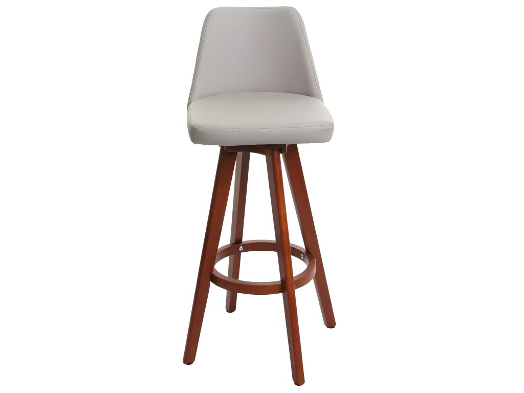 Tabouret de bar Doucezen-C43 tabouret de bar tabouret de comptoir bois simili cuir pivotant - Doucezen