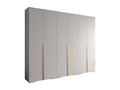 Meublita 1 armoire à portes battantes 236.7/300/47 6 portes blanc/doré