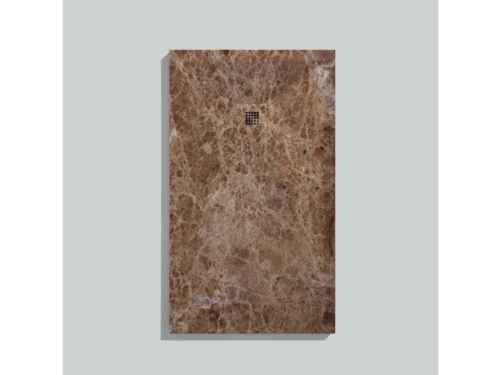 Receveur de douche Doucezen brun clair finition Lisse Doucezen 3D grille de couleur - 180x90 cm