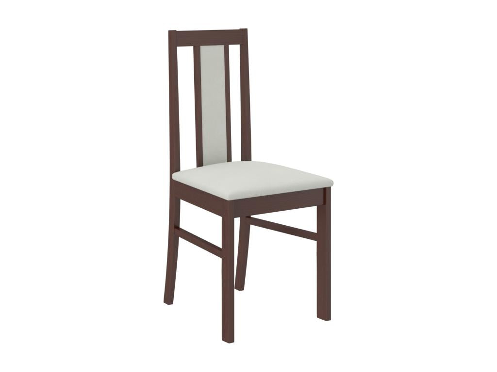Chaise bois Noyer foncé et tissu Meublita-Tissu 27124