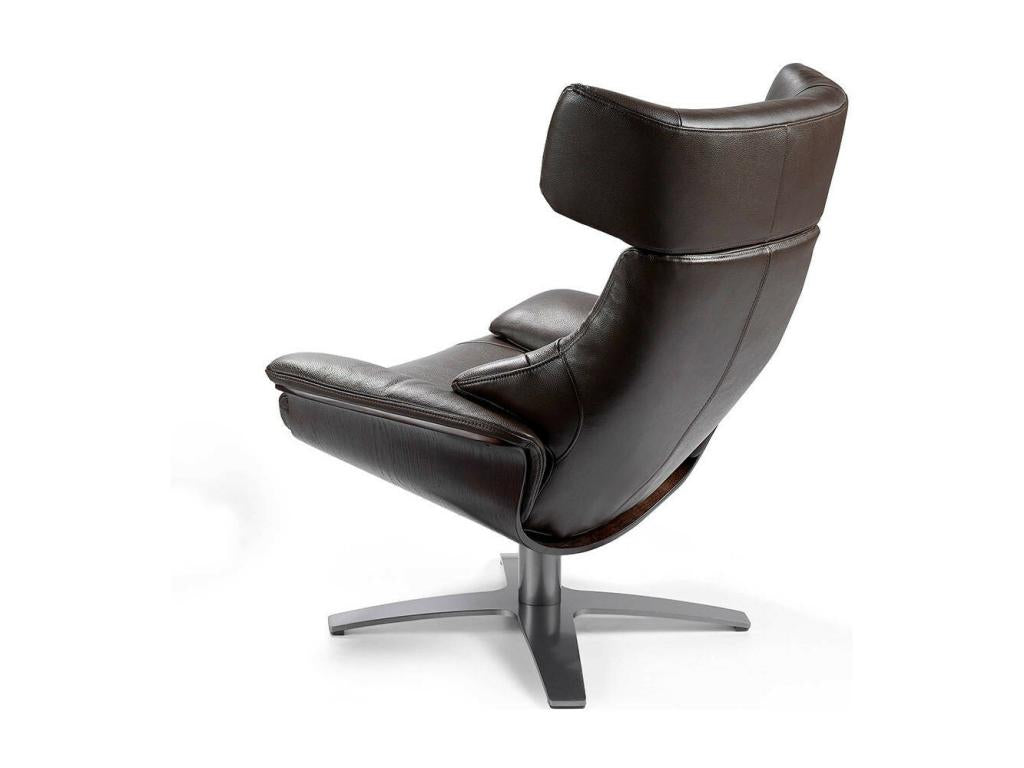 Fauteuil pivotant Meublita cuir avec mécanisme du dossier rabattable Meublita-Couleur Cuir Piel Meublita