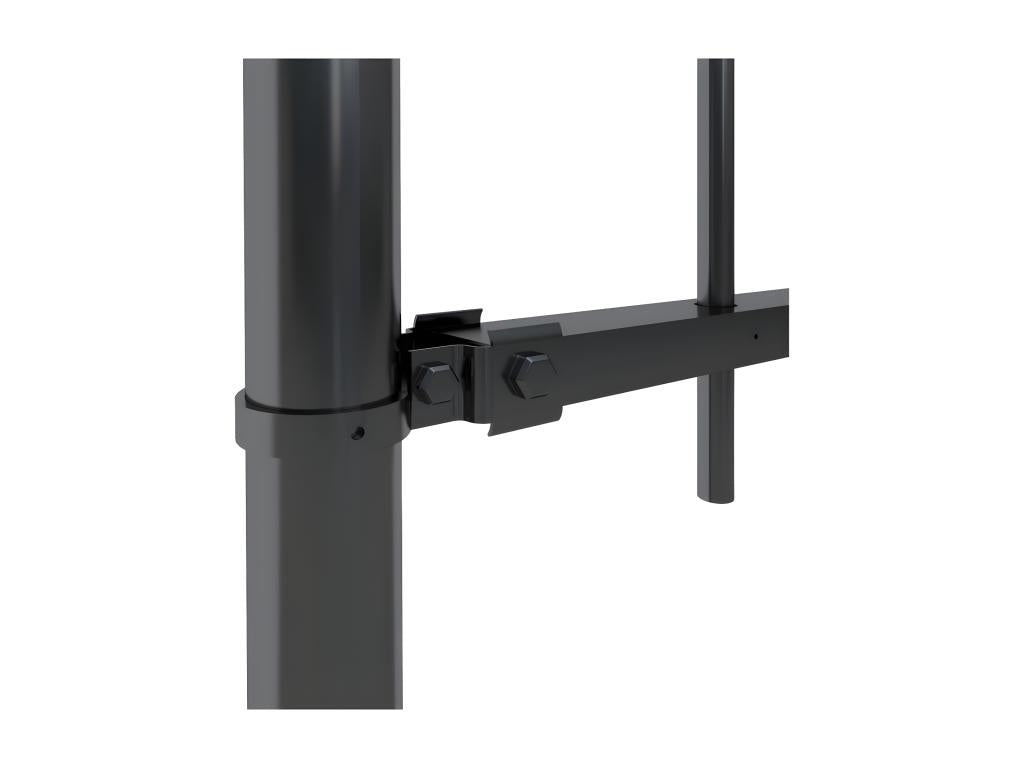 Cl?ture de jardin avec dessus en cerceau Acier 15.3x0.8 m Noir