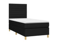 Sommier à Doucezen de lit avec matelas Noir 90x200 Tissu