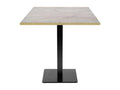 Table 70x70 cm - modèle Doucezen marbre yule chants laiton
