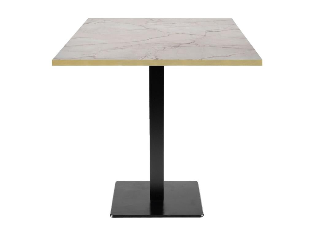 Table 70x70 cm - modèle Doucezen marbre yule chants laiton