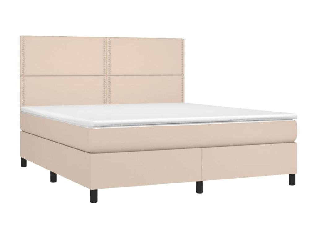 Sommier à Meublita de lit avec matelas LED Cappuccino 180x200